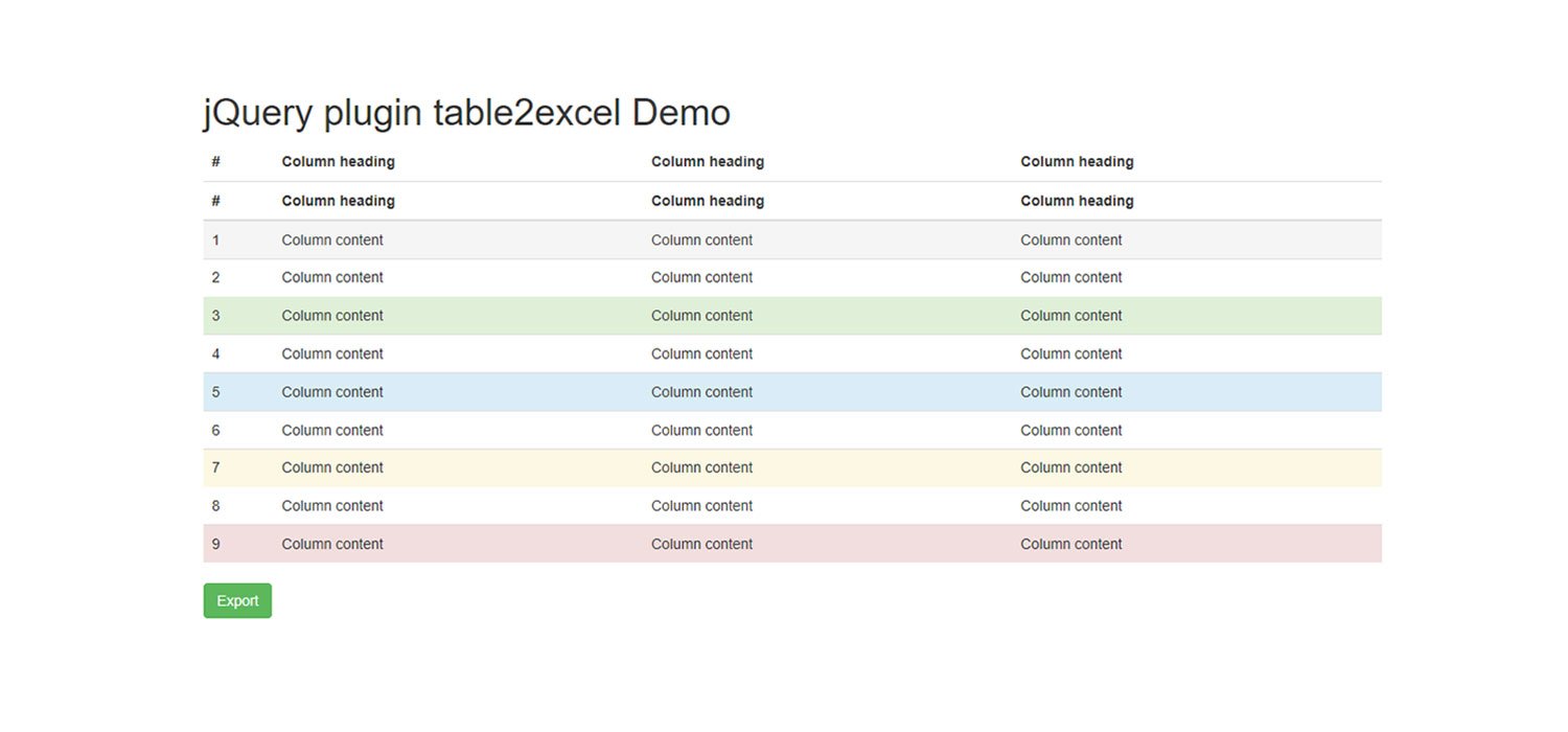 jQuery Table Plugins