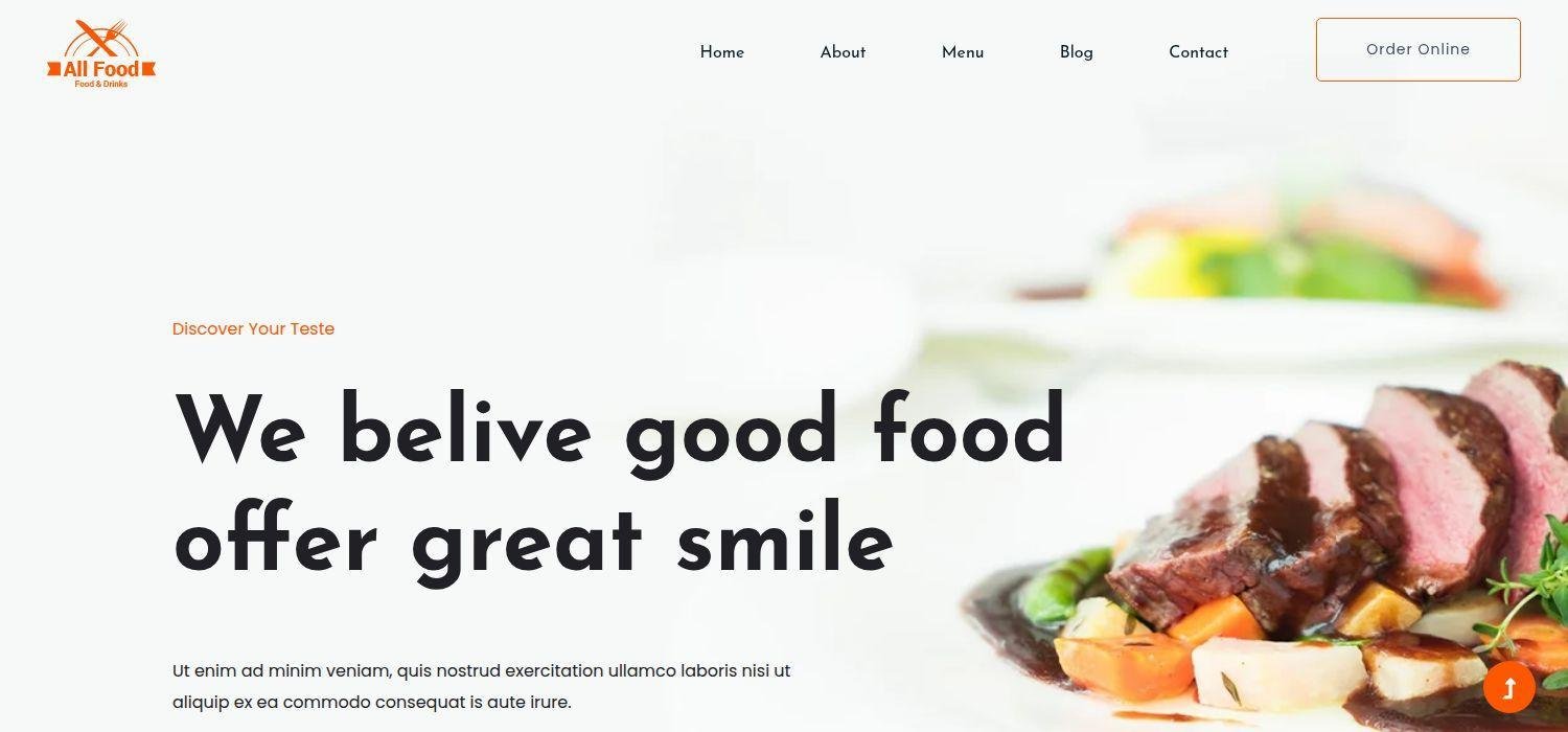 AllFood - Responsive Bootstrap 4 HTML5 Restaurant website Template
