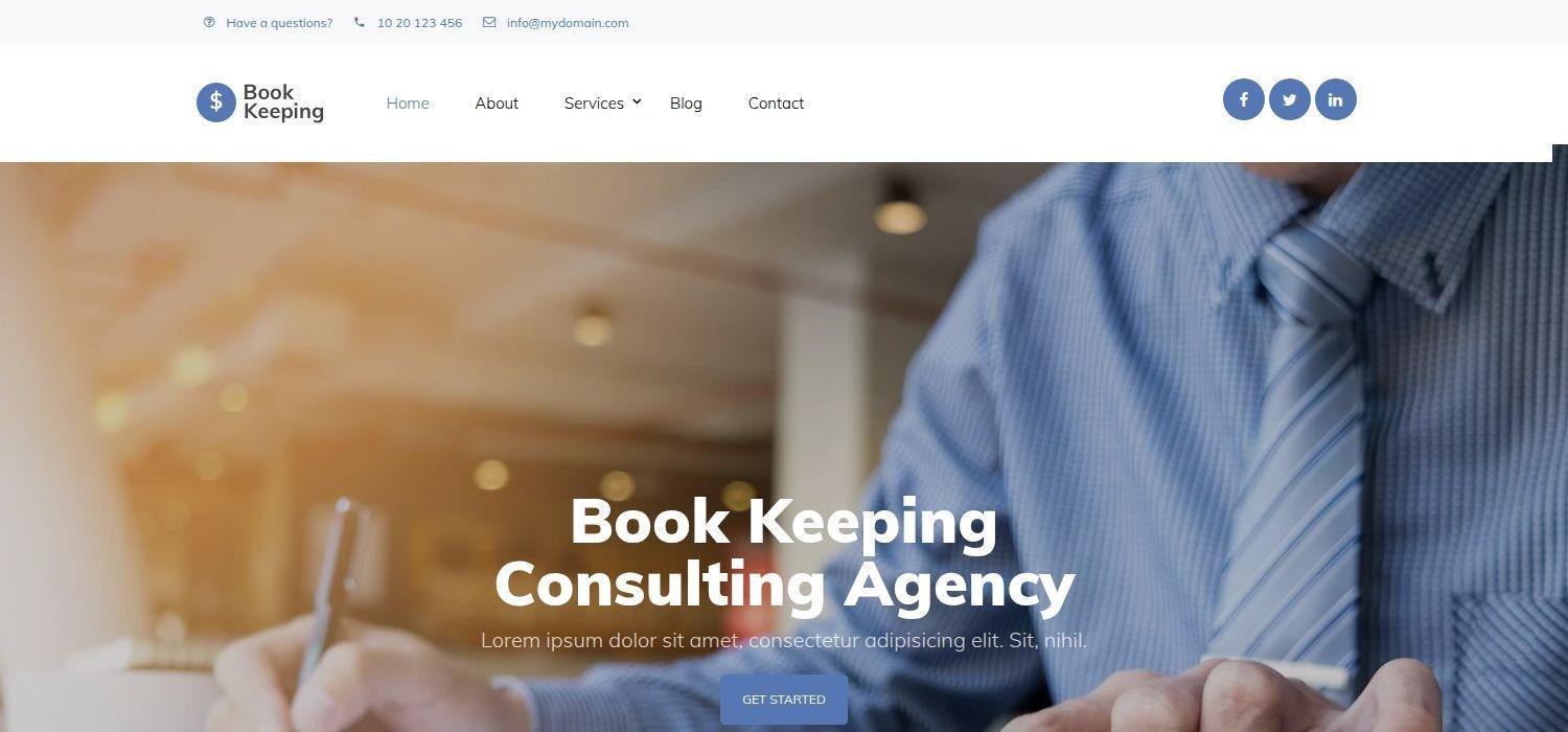 Book Keeping - Free Bootstrap 4 HTML5 Responsive Agency Website Template