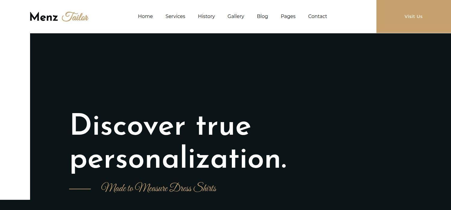 MenzTailor - Bootstrap 4 HTML5 Business Website Template