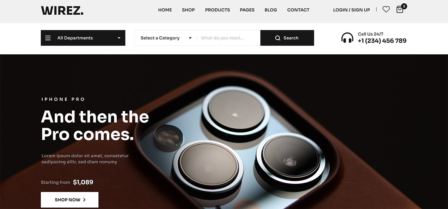 MG WIREZ - Multipurpose Electronic eCommerce HTML and Bootstrap Website Template