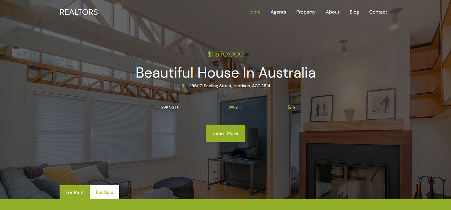 Realtors - Free HTML5 Bootstrap 4 Responsive Real Estate Agency Website Template
