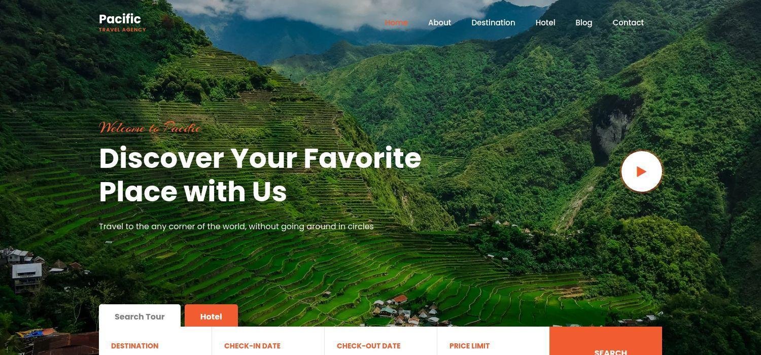 Pacific - Modern Bootstrap 4 HTML5 Travel Website Template