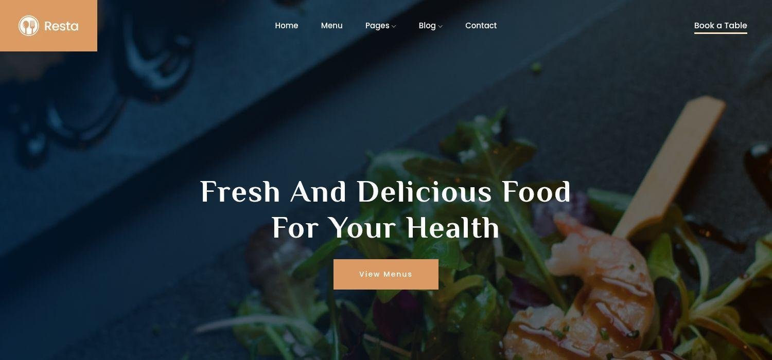 Resta - Free Bootstrap 4 HTML5 Responsive Restaurant Website Template