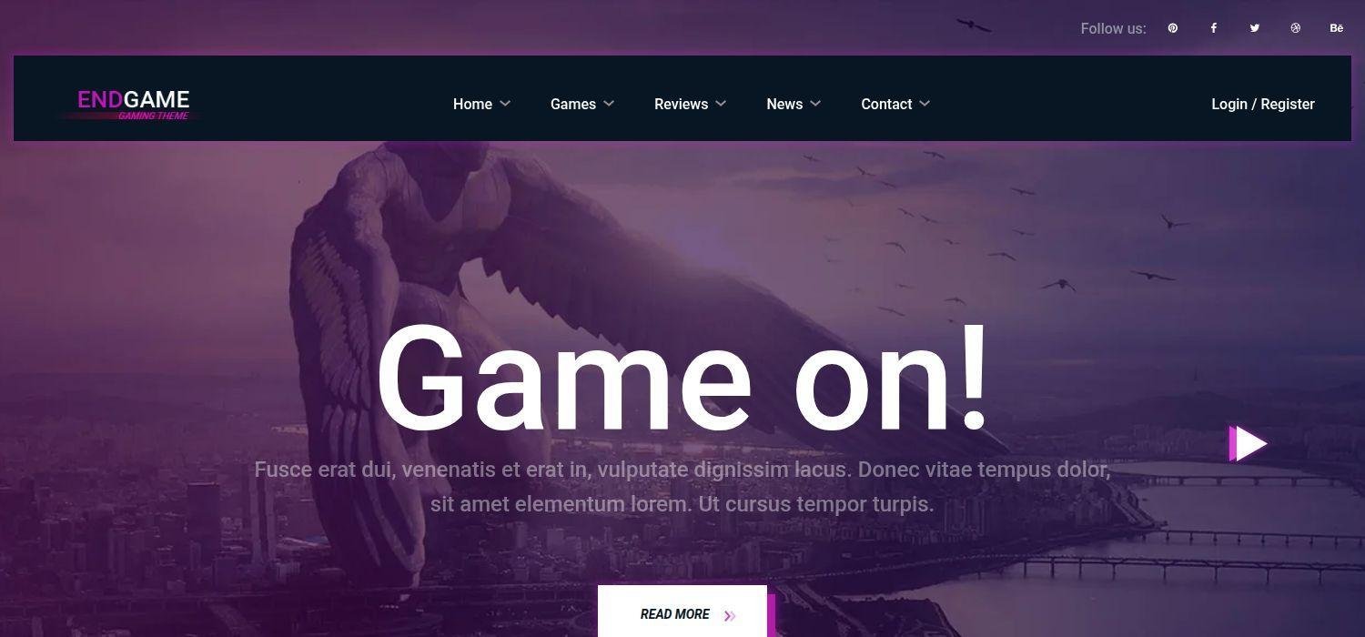 EndGame - Bootstrap 4 HTML5 Gaming Website Template