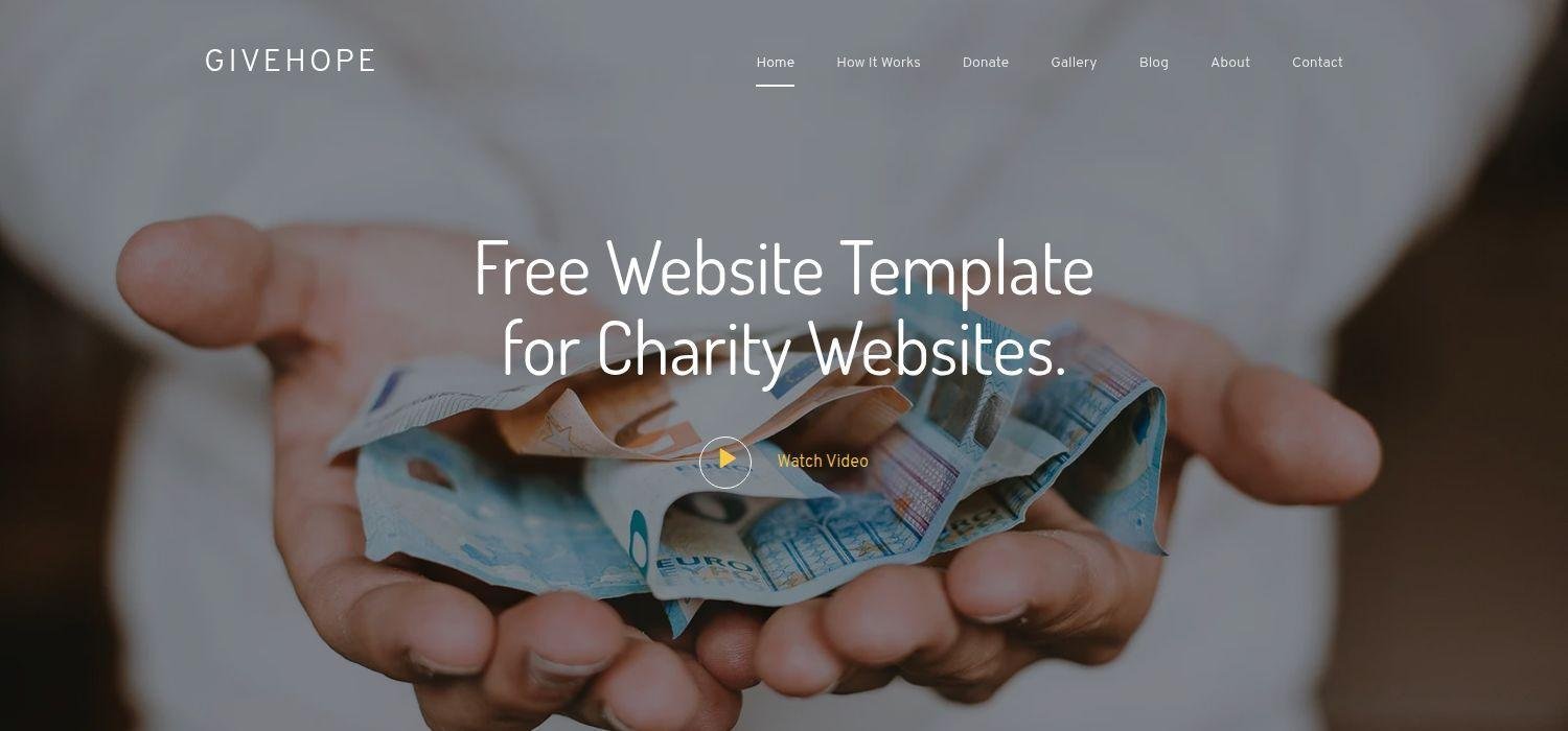 GiveHope - Bootstrap 4 HTML5 Charity Website Template