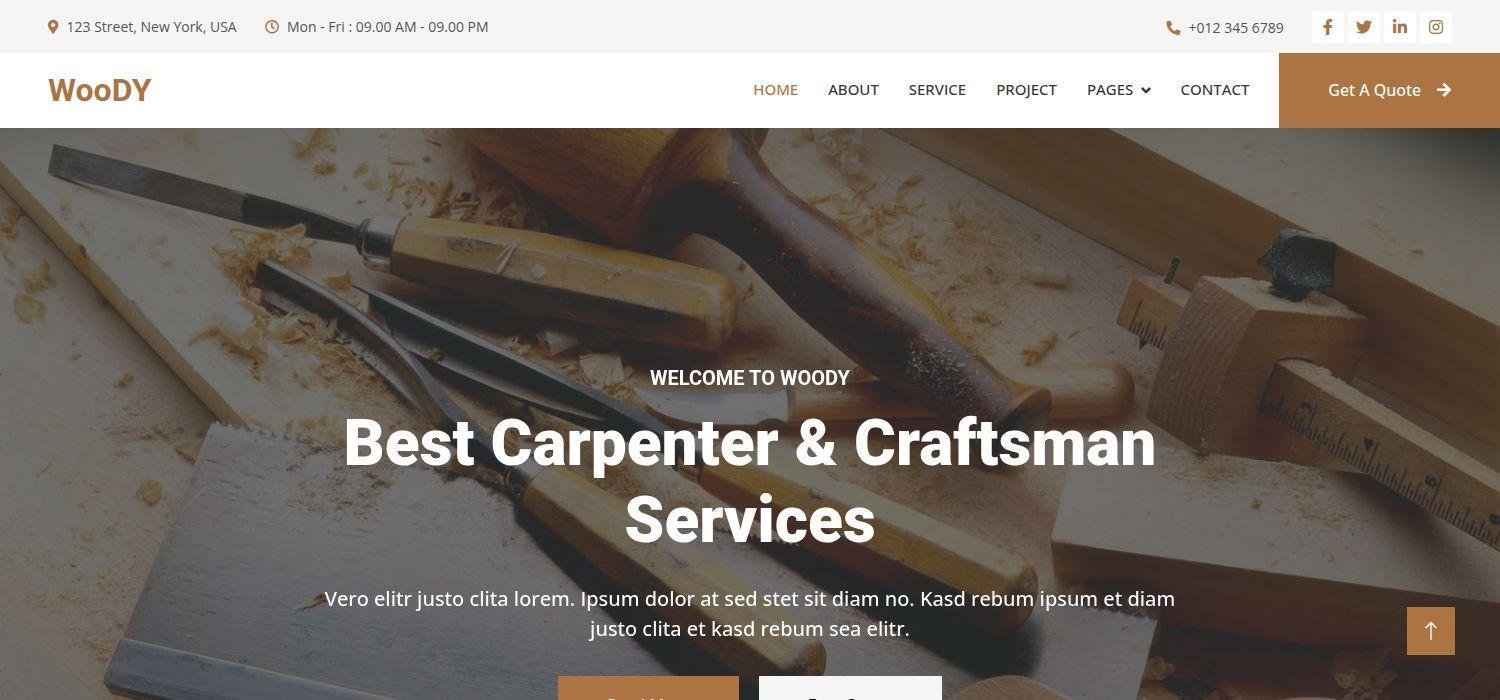 Woody - Business Website Template Responsive Bootstrap 5 HTML5