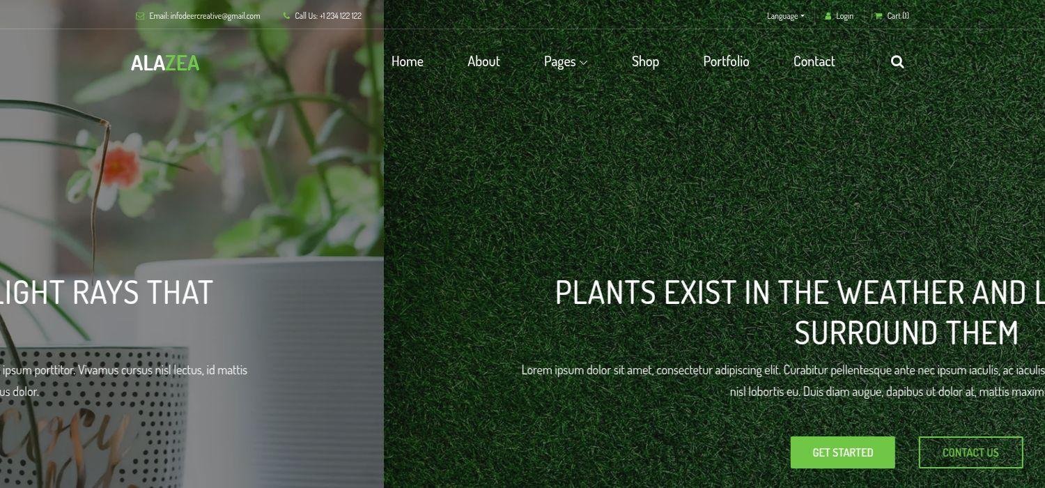 Alazea - Nursery Plant  Website template Bootstrap HTML5