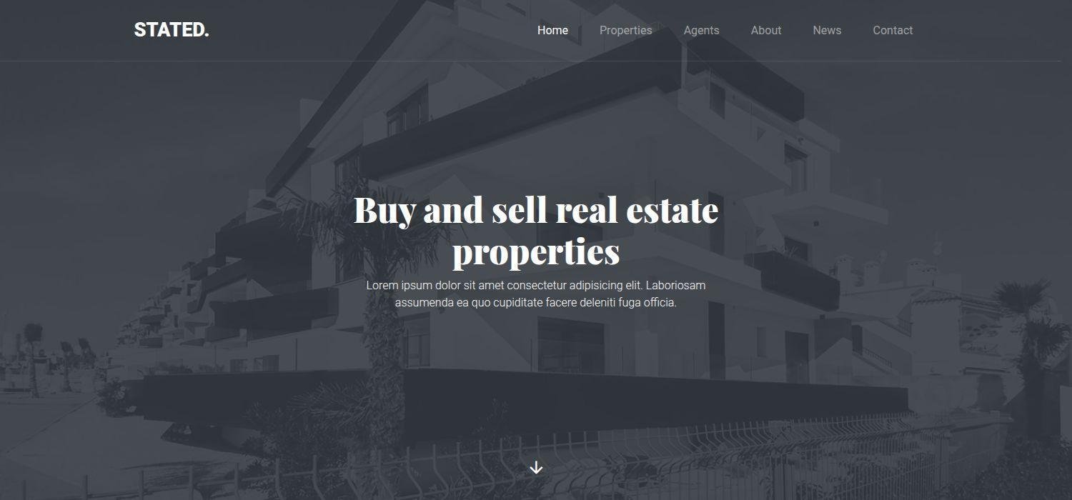 Stated - Bootstrap 4 HTML5 Real Estate Website Template