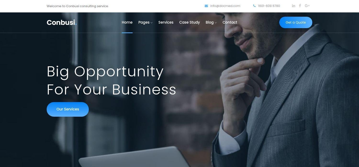 Conbusi - Free Bootstrap 4 HTML5 Responsive Agency Website Template