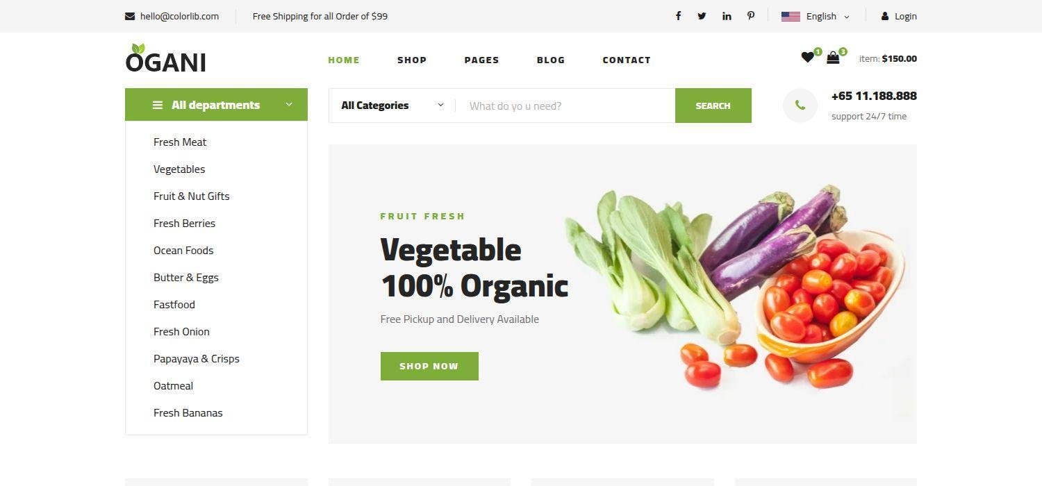 Ogani - HTML5 Bootstrap 4 Ecommerce Template