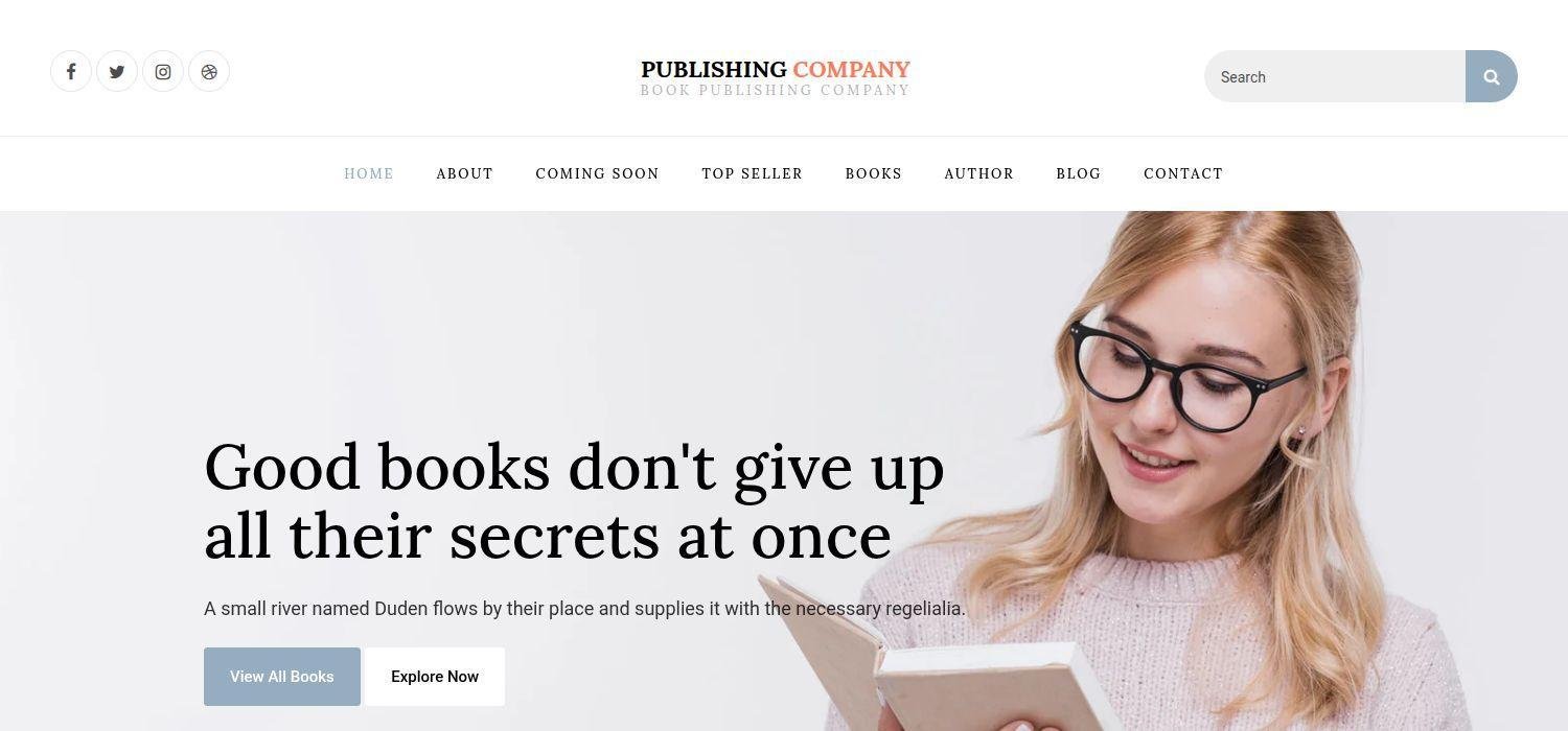 Publishing Company - Bootstrap 4 HTML5 Business Website Template