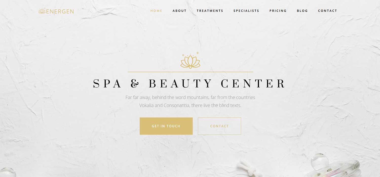 Energen - Free HTML5 Bootstrap Beauty Business Website Template