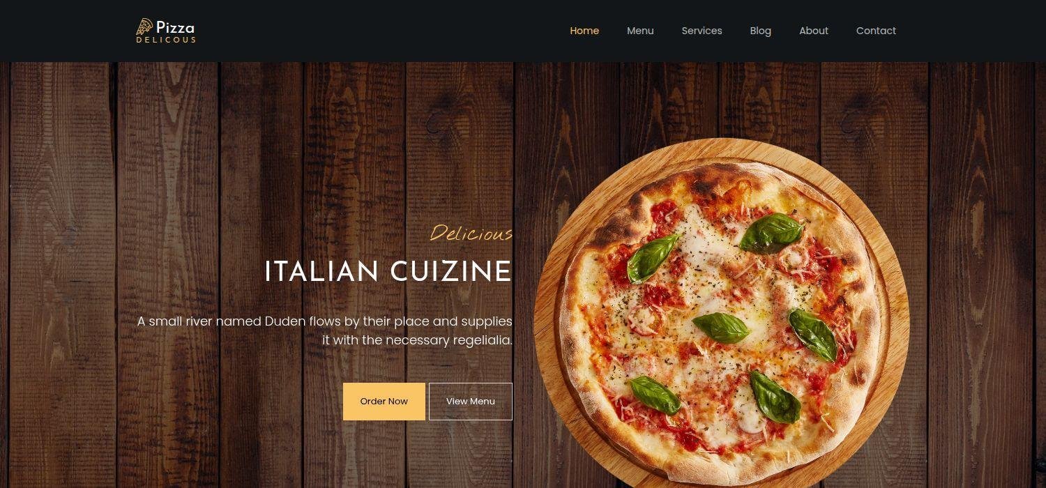 Pizza - Free Bootstrap 4 HTML5 pizza website template