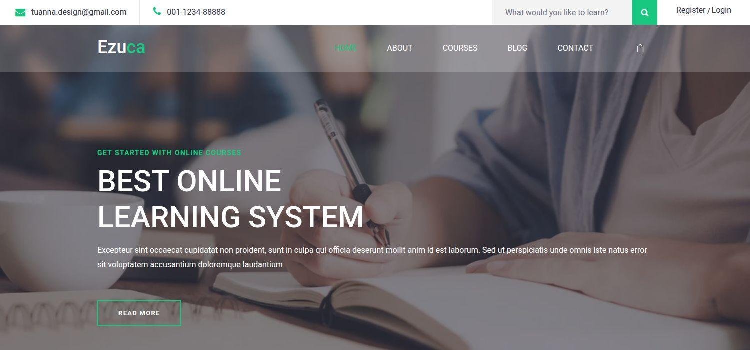 Ezuca - Education Website Template Bootstrap HTML5