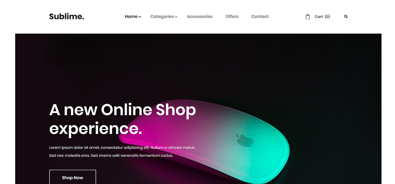 Sublime - eCommerce Website Template
