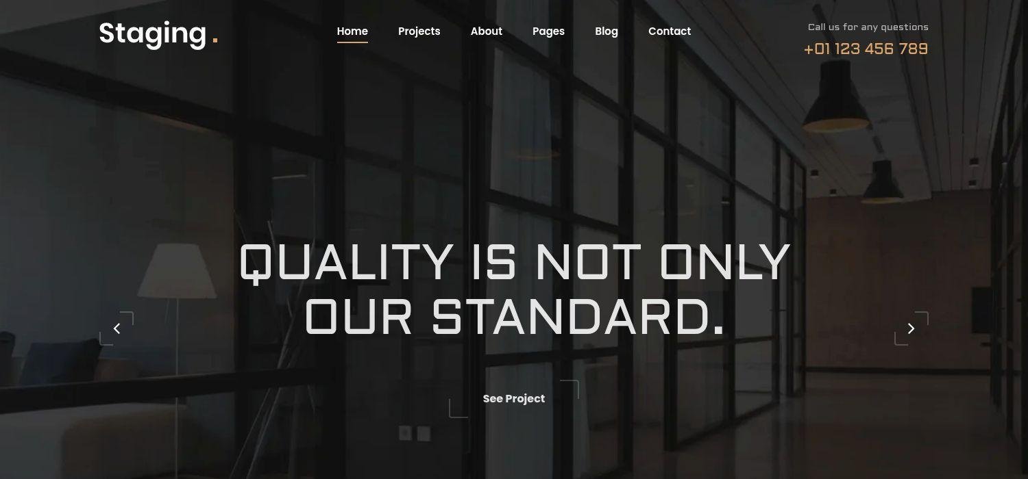Staging - Responsive Bootstrap 4 HTML5 Interior Design Website Template
