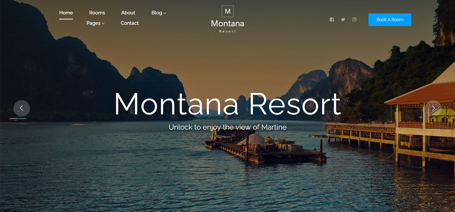 Montana - Free Bootstrap 4 HTML5 Responsive Hotel Booking Website Template