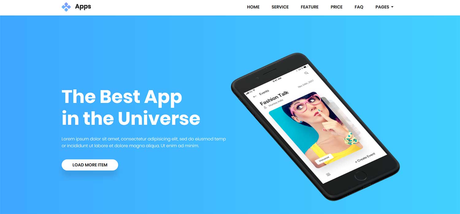 Apps -‌ ‌Free‌ ‌Bootstrap‌ ‌HTML5‌ ‌Mobile‌ ‌App‌ ‌Website‌ ‌ Template‌