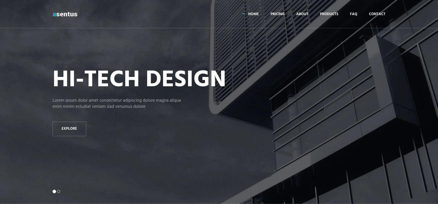 Asentus - HTML5  Bootstrap Responsive Agency Website Template