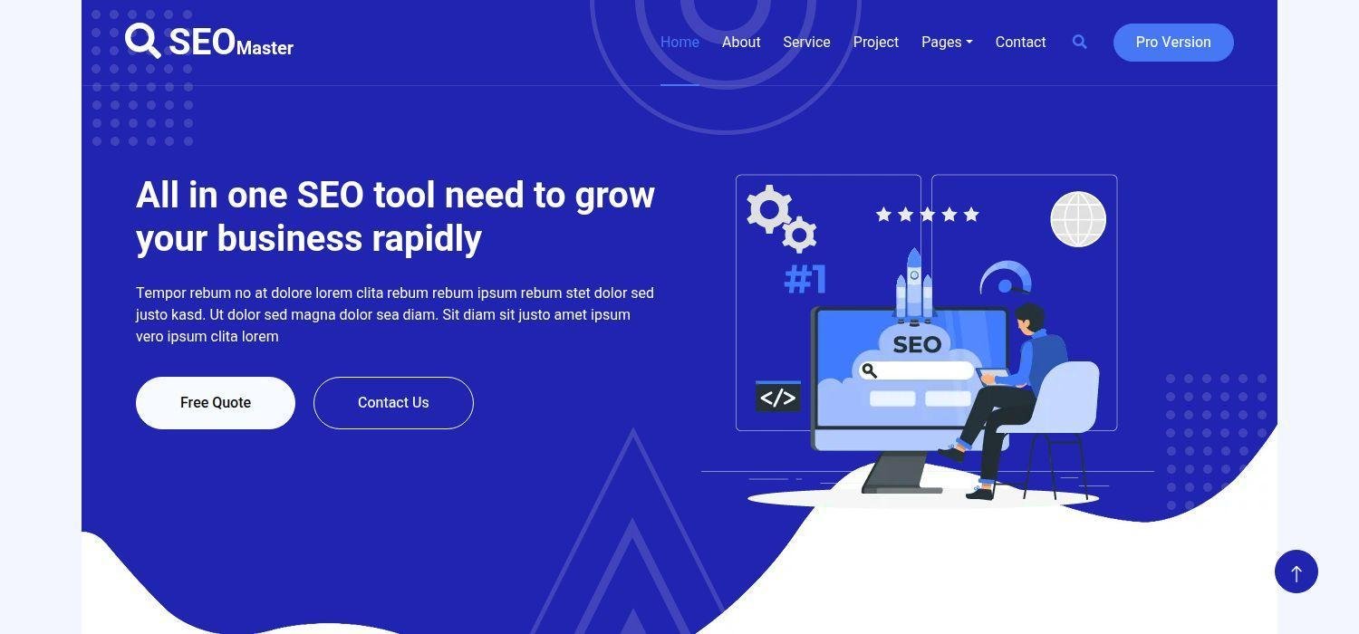 SEO Master - Free Agency Website Template Responsive Bootstrap 5 HTML5