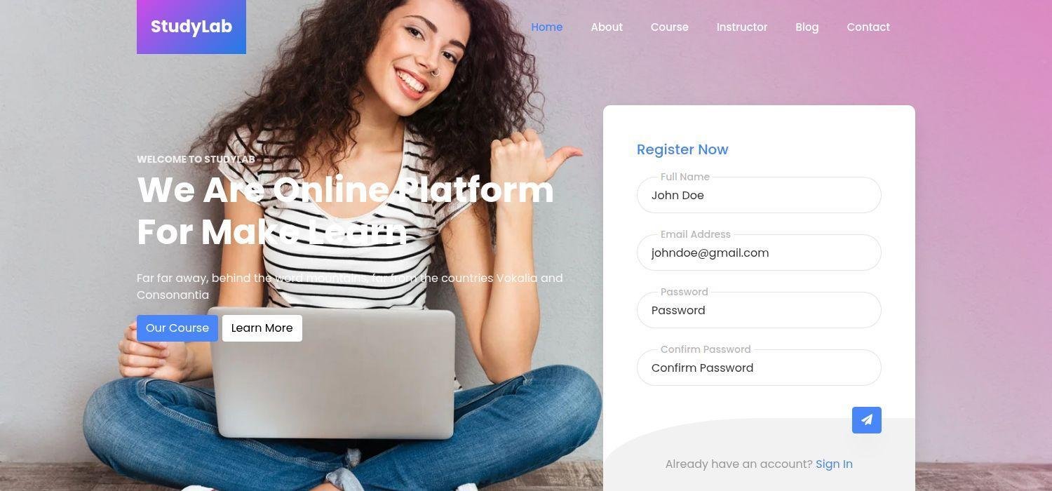 StudyLab - Responsive Bootstrap 4 HTML5 Education Website Template