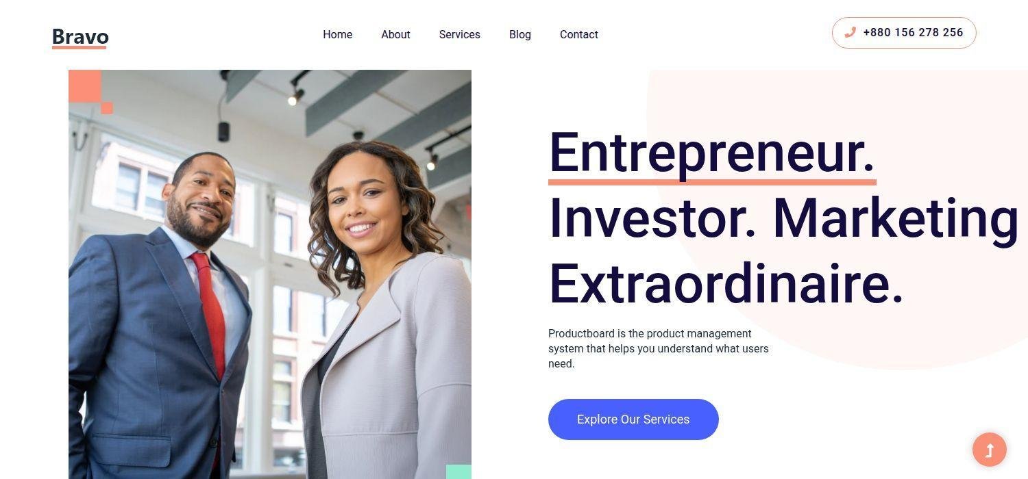 Bravo - Responsive Bootstrap 4 HTML5 Business Website Template
