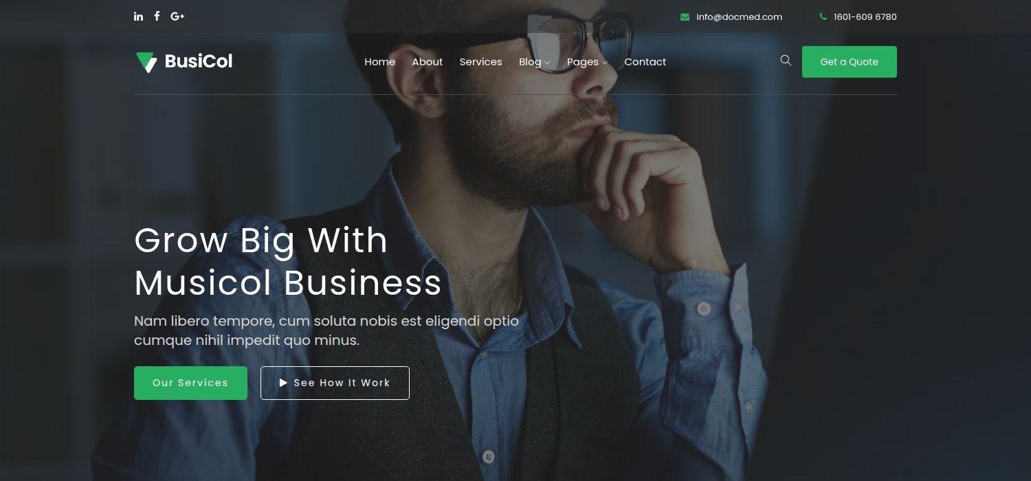 Busicol - HTML5 Bootstrap 4 Business Website Template