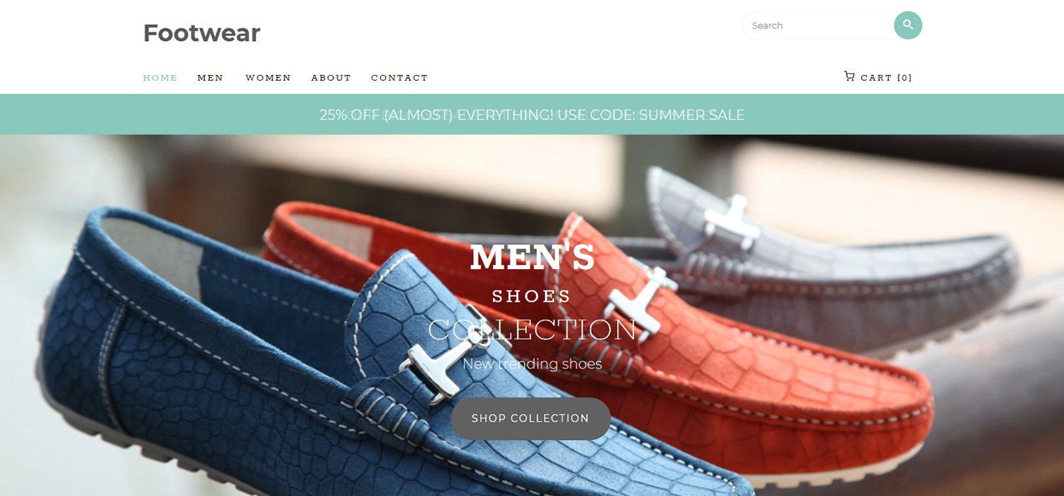 Footwear - eCommerce Website Template