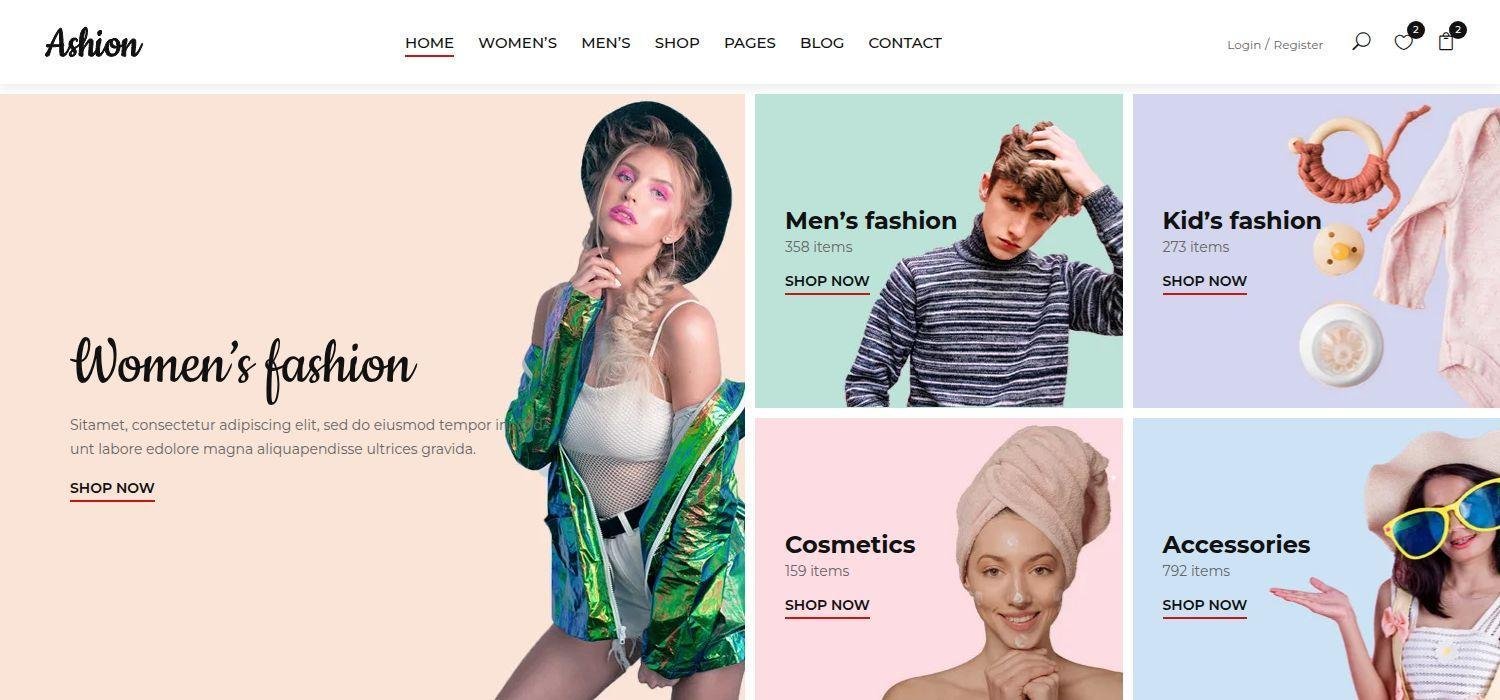 Ashion - Free Responsive Bootstrap 4 HTML5 eCommerce Website Template