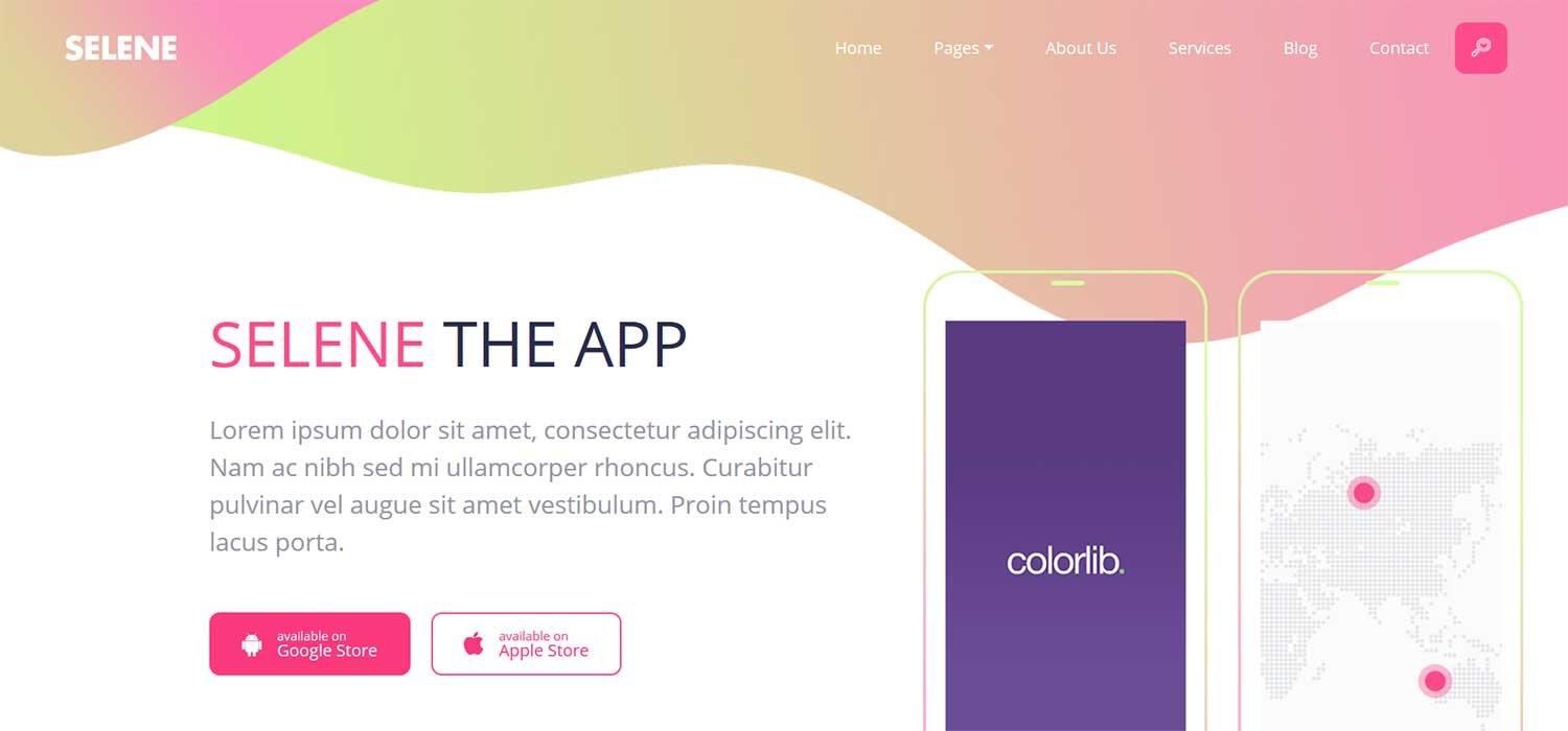 Selene -‌ ‌Free‌ ‌Bootstrap‌ ‌HTML5‌ ‌Mobile‌ ‌App‌ ‌Website‌ ‌ Template‌