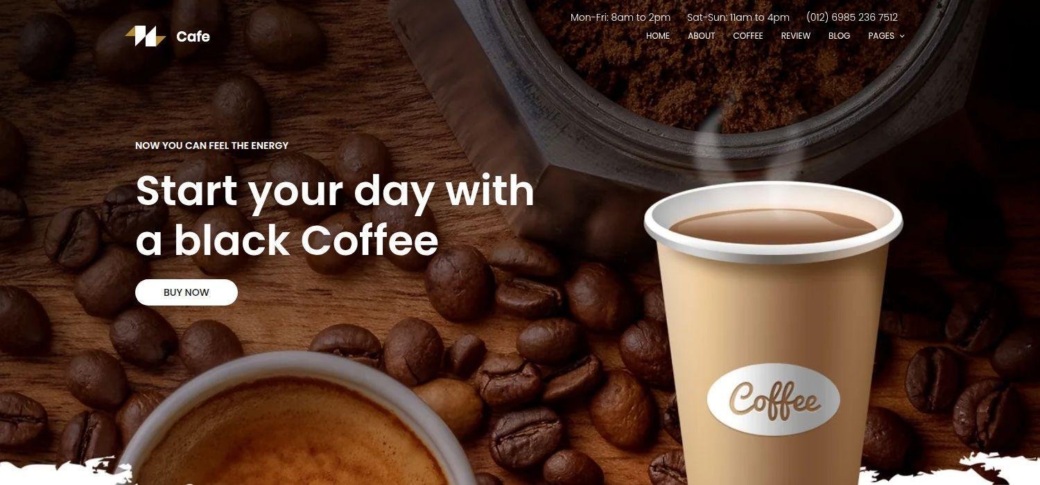 Coffee - Simple Yet Compelling HTML5 Coffee Shop Bootstrap Template