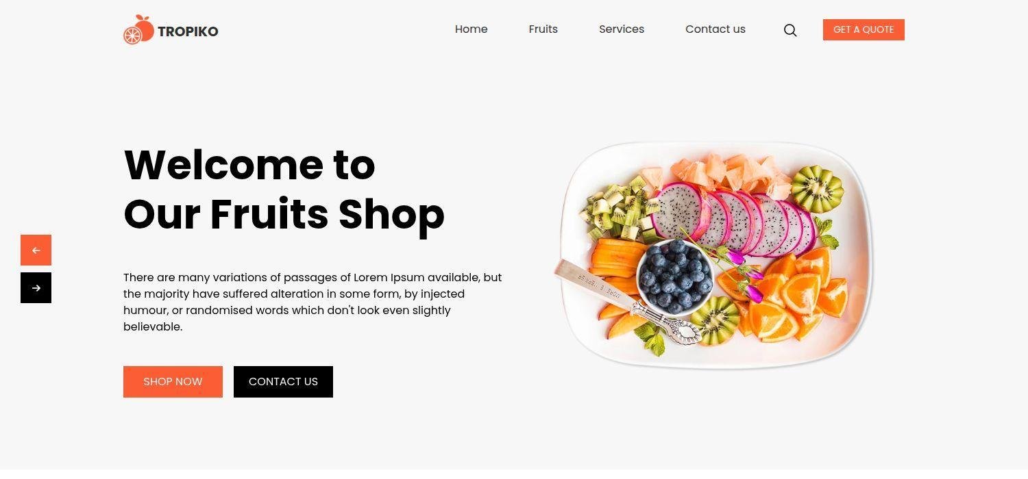 Tropiko - Free Bootstrap 4 HTML5 Online Store Website Template