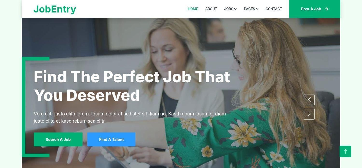 JobEntry - Free Job Portal Website Template Responsive HTML5 Bootstrap 5
