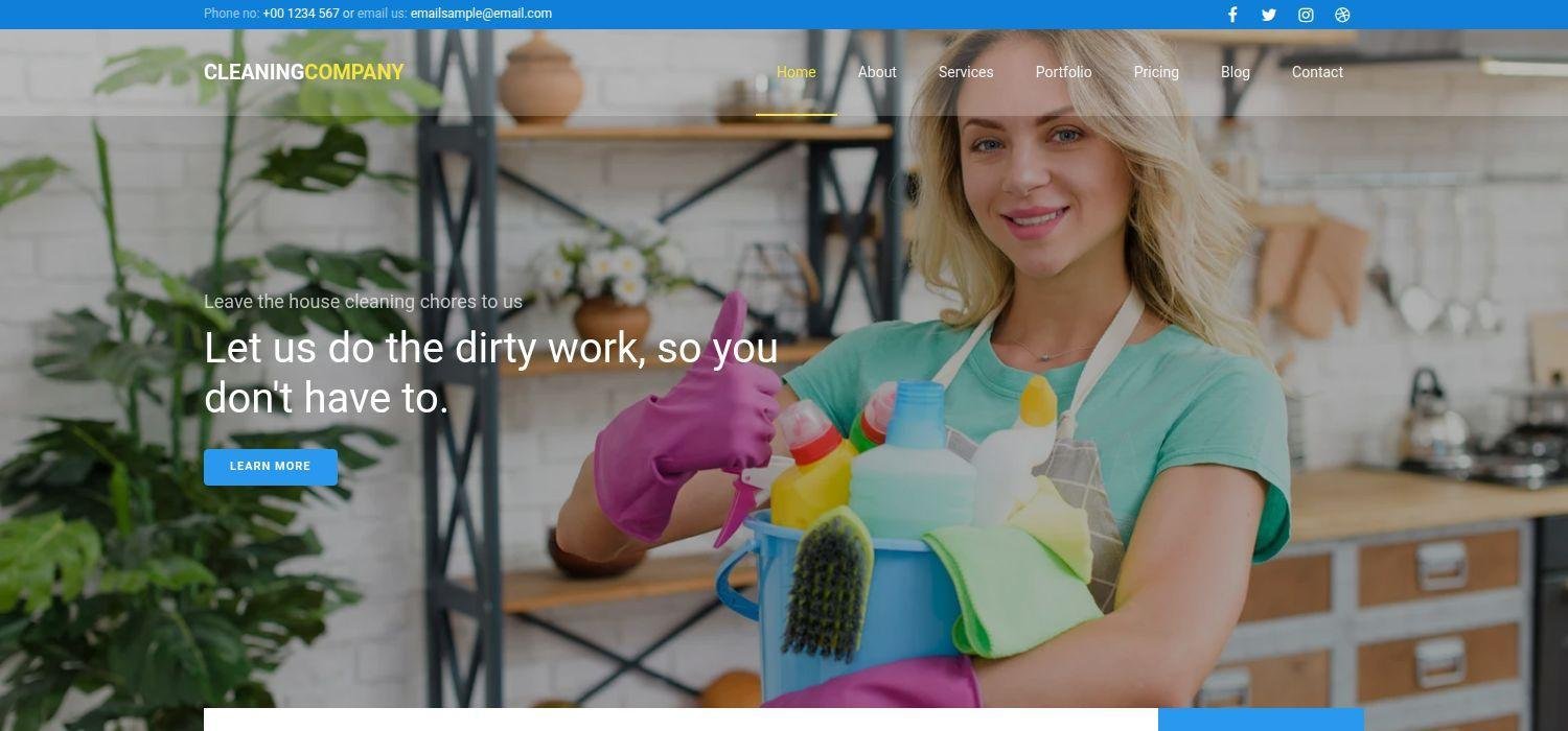 Cleaning Company - Bootstrap 4 HTML5 Business Website Template