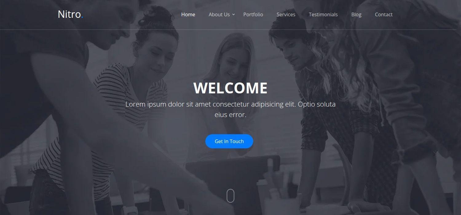 Nitro - Portfolio Website Template Bootstrap 4 HTML5 Delete