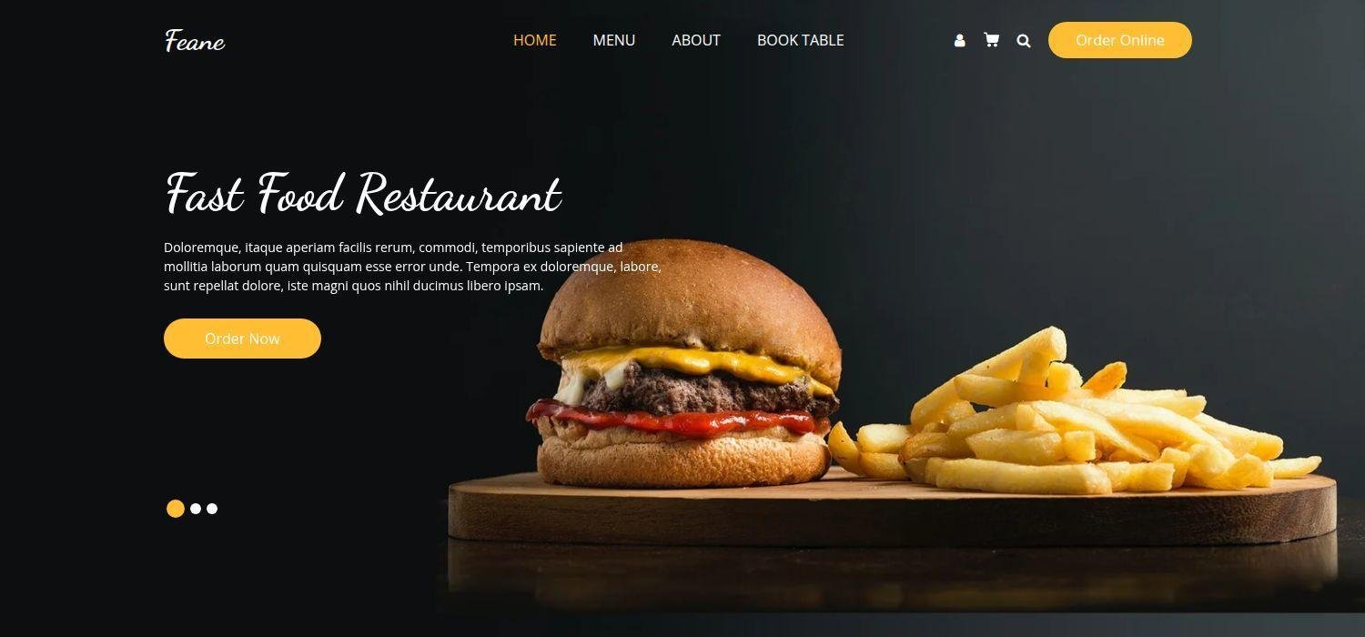 Feane - Free Bootstrap 4 HTML5 Restaurant Website Template