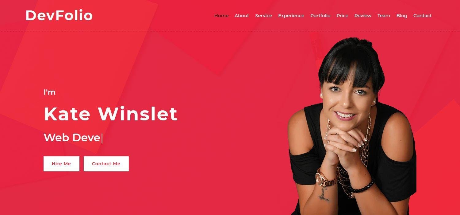 DevFolio - Portfolio Website Template Bootstrap  HTML5