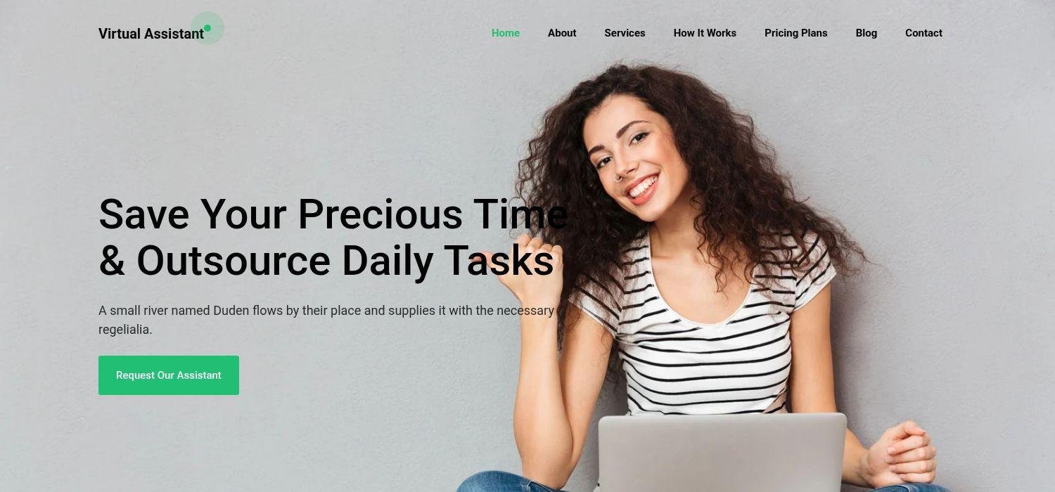 VirtualAssistant - Free Bootstrap 4 HTML5 Agency Website Template