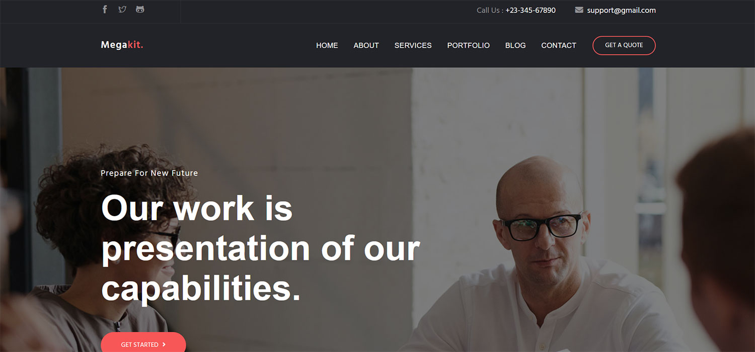 Megakit - Free Bootstrap 4 HTML5 Business & Corporate Website Template