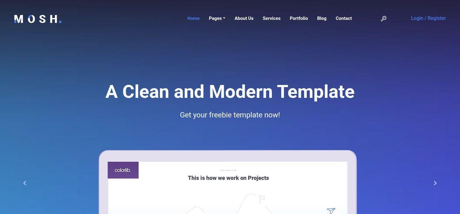 Mosh - Bootstrap 4 HTML5 Agency Website Template