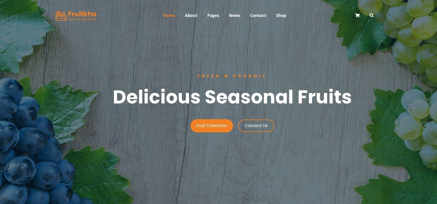 Fruitkha - Free Bootstrap 4 Responsive Food Business Template
