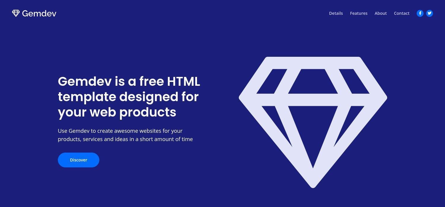 Gemdev - Bootstrap 4 HTML5 Startup Business Website Template