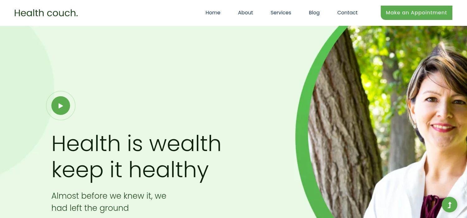 Healthcouch - Responsive Bootstrap 4 HTML5 Medical Website Template