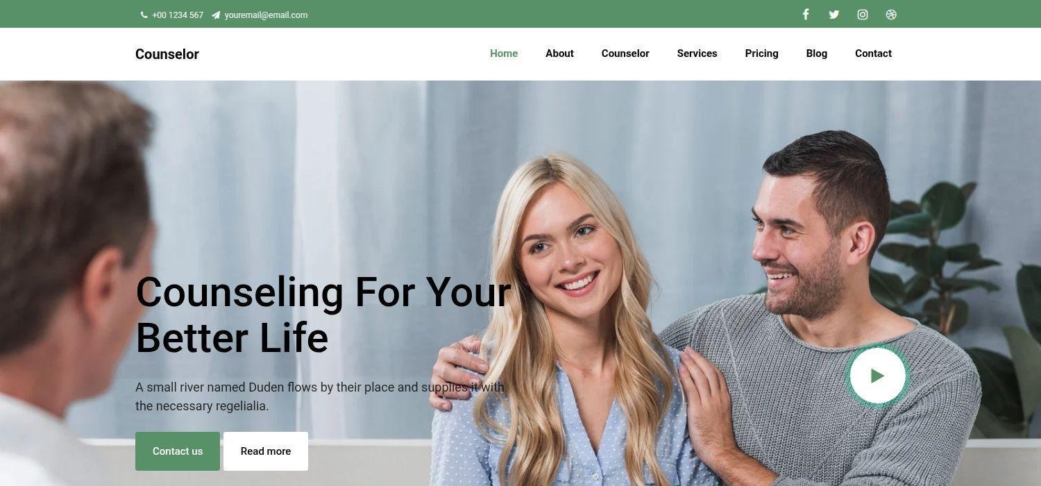 Counselor - HTML5 Bootstrap 4 Business Website Template