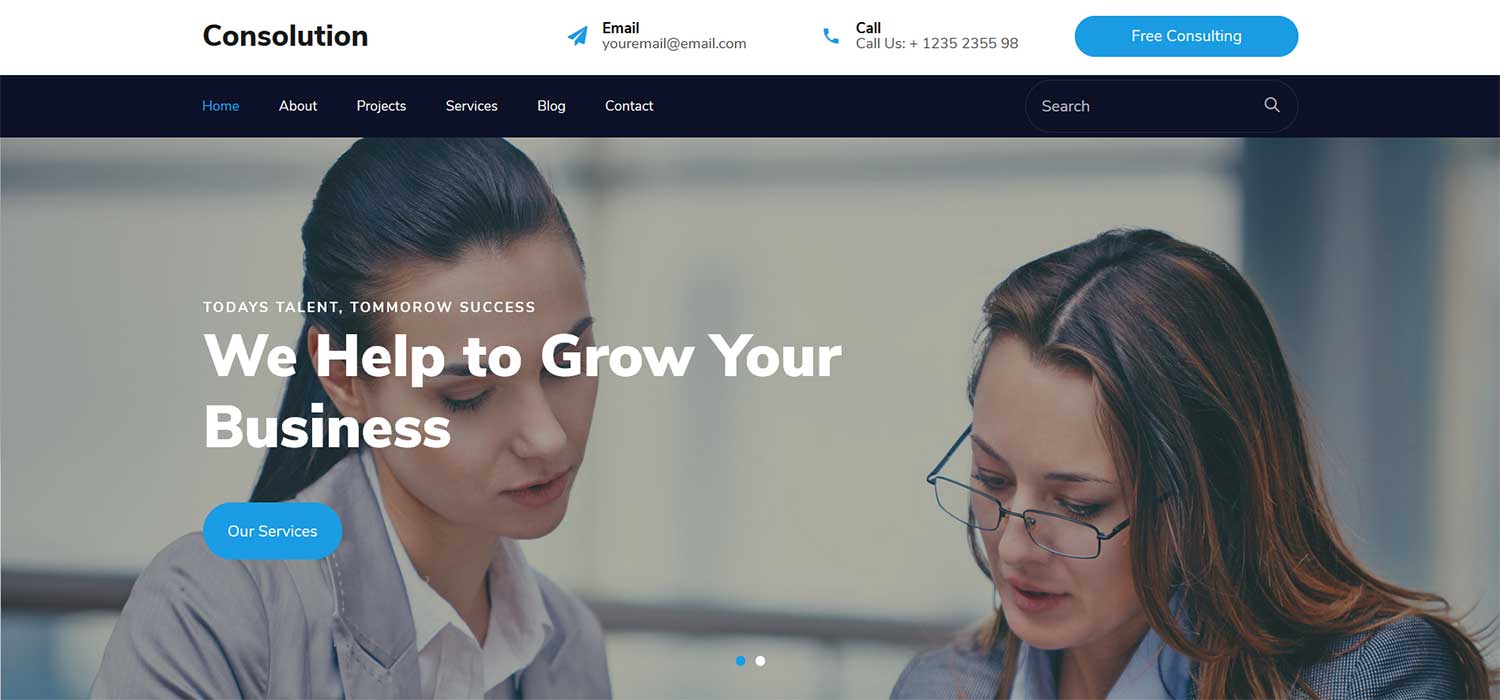Consulotion - Free HTML5 Bootstrap Consulting Business Website Template
