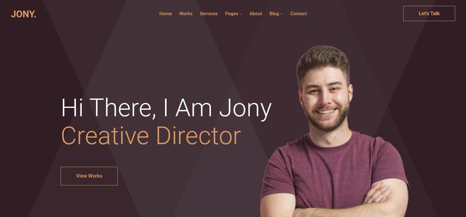 Jony - Bootstrap 4 HTML5 Personal Portfolio Website Template