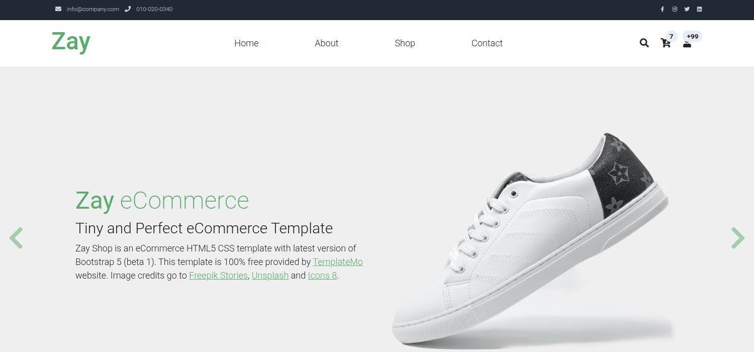 Zay Shop - Free Bootstrap 5 HTML5 Responsive Ecommerce Website Template