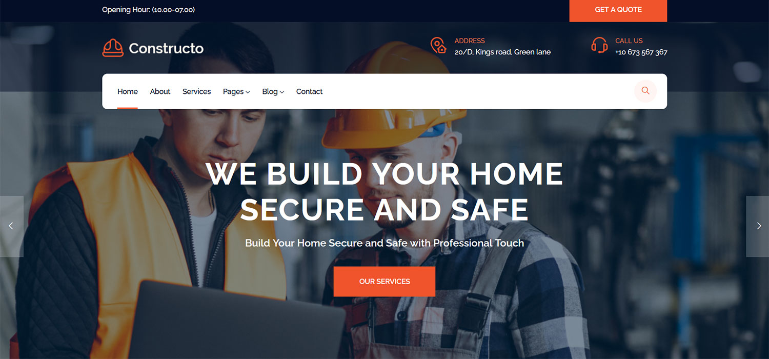 Constructo - Free Bootstrap 4 HTML5 Business Website Template