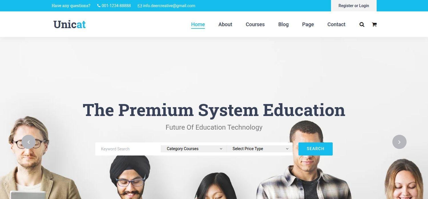 Unicat - Bootstrap 4 HTML5 Responsive Education Website Template